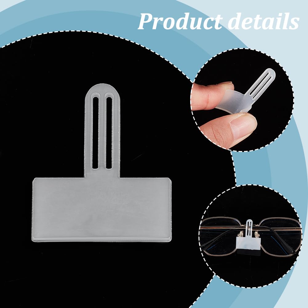AHANDMAKER Lot De 100 Pochettes Transparentes Pour Lunettes - Porte-étiquettes 3,7 X 3 Cm Pour Montures