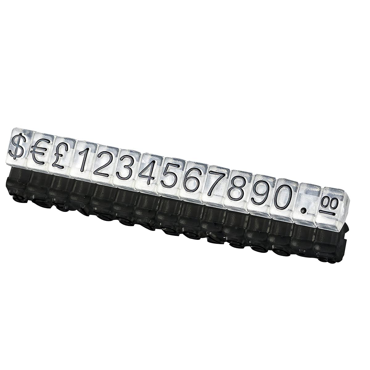Boxonly 10PCS Adjustable Removable Cube Price Tag Display Kits, 3x5mm £ € $ Digital Price Tag, Metal Price Label Tag