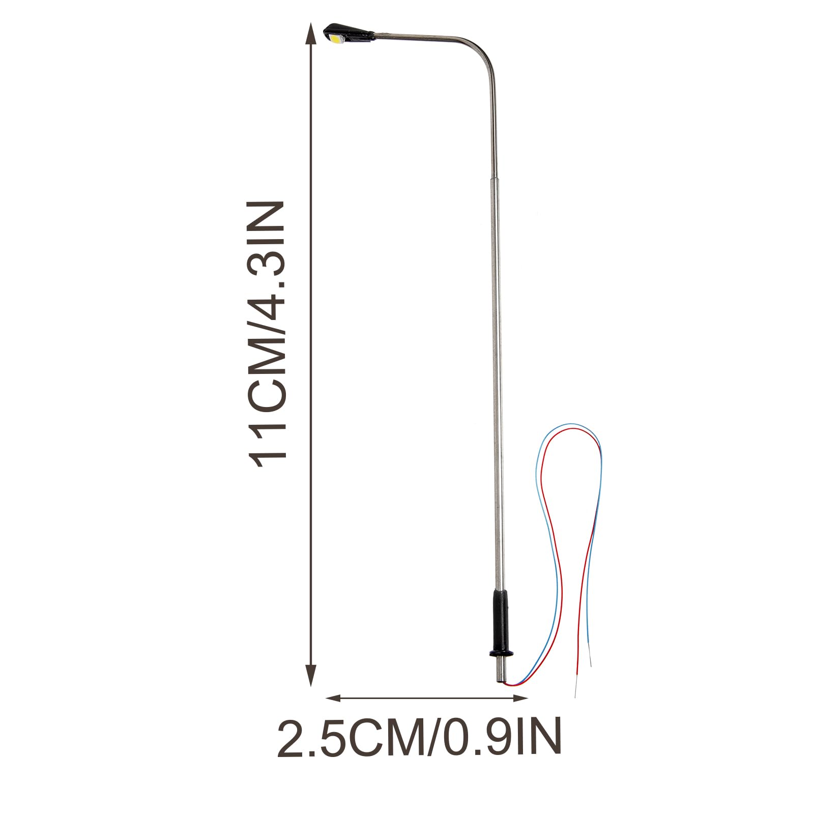 Baluue Miniature Street Lamp Model 4-Pack 4.3 Inch Metal Lamp Post Mini Garden Decoration for Dollhouse Table Outdoor and Indoor Display