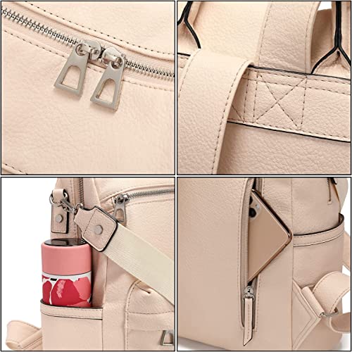 Image of Vegan Leather Girl's Travel Casual Collage Backpack With Shoulder Strap Travel College Gift For Teenager