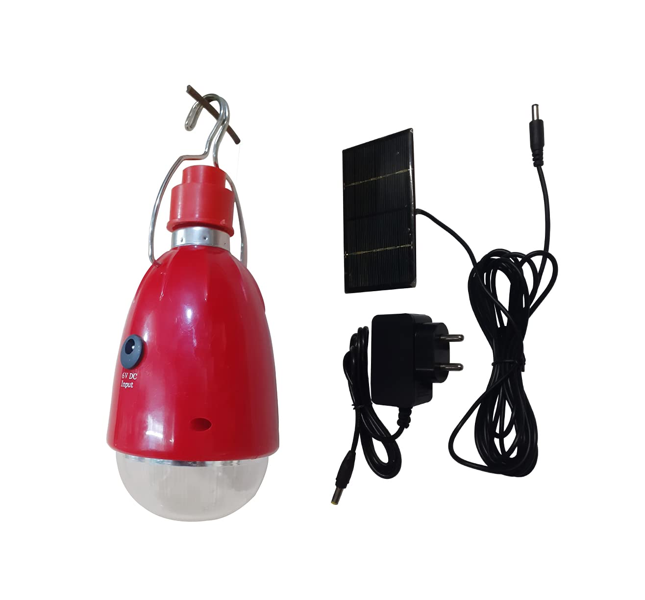 Solar Light Bulb Ultra Bright with high wattage Solar Panel & Mains Supply Charger.