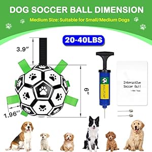 Dog toys soccer ball with straps 6 world cup interactive dogs toys for tug of war yard game water toy herding ball for dogs small  medium puppy birthday gifts outdoor jolly ball boredom buster   cucciolini doodles