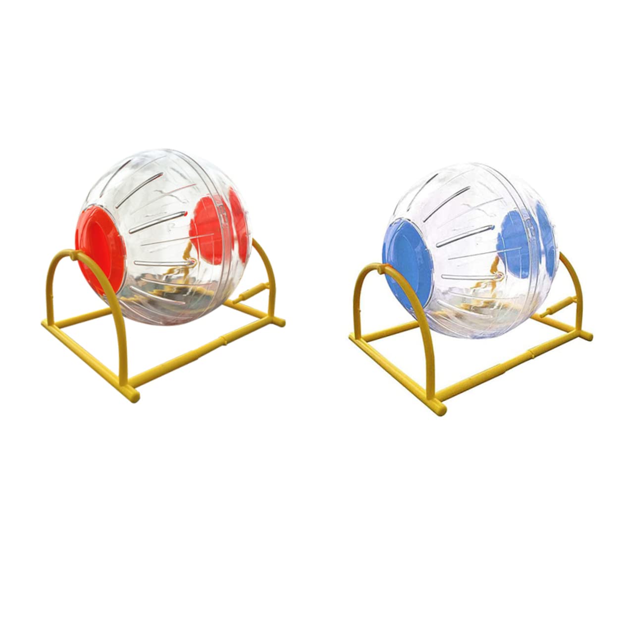 GRIRIW 2pcs Small Animal Exercise Wheels Hamster Bracket Running Balls Toys No Odor