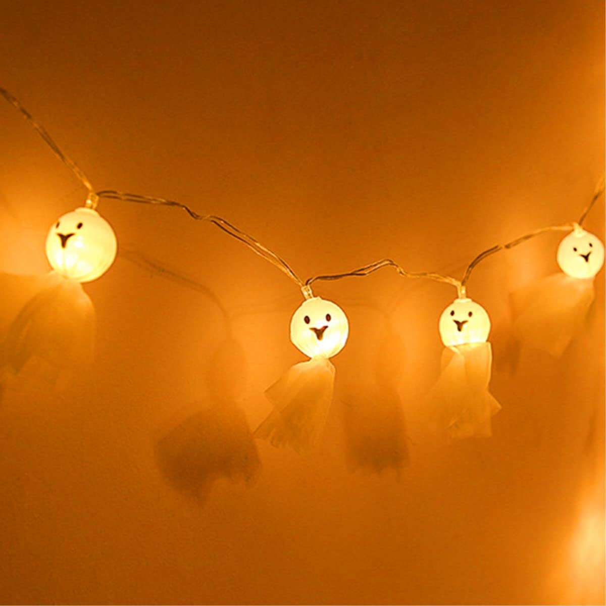 DOITOOL Geister-LED-Lichterkette, 3m Mit 20 Lichtern, USB, 8 Lichtmodi – Halloween-Deko Für Zuhause
