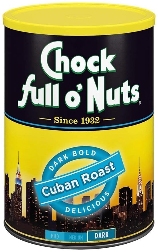 GenericChock Full o’Nuts Cuban Roast Ground Coffee, Dark Roast 10.5 oz Can