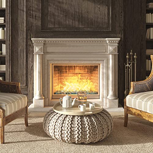 image for GASPRO 20 lbs Fire Glass for Propane Fire Pit, 1/2-Inch Reflective Fir