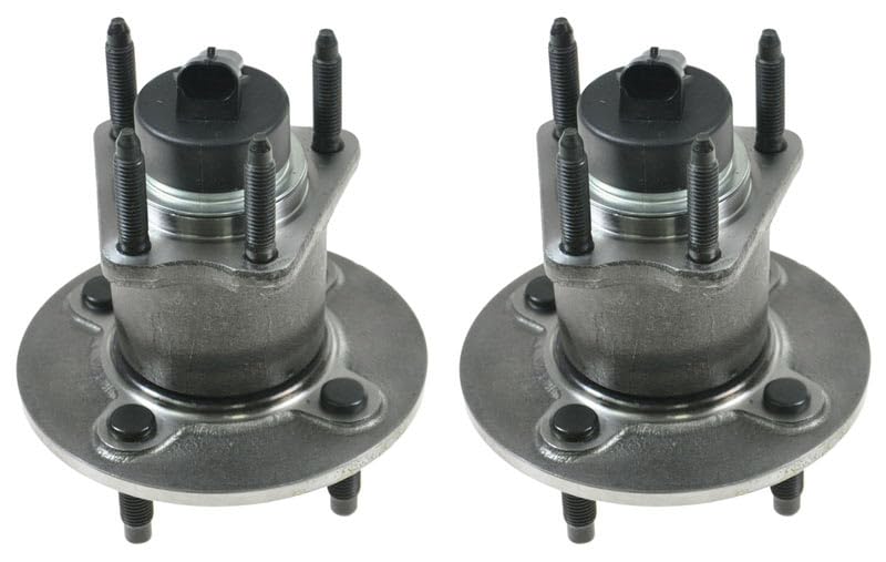 Image of TRQ 2 Piece Rear Wheel Bearing & Hub Assembly Set Compatible with 2005-2010 Chevrolet Cobalt 2007-2009 Pontiac G5 2003-2007 Saturn Ion