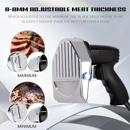 Miniatura 4 de Qcwwy Cuchillo Eléctrico De Kebab Y Shawarma Doner, Para Giroscopios Y Carne En Rodajas, Ideal Para Tiendas Y Restaurantes