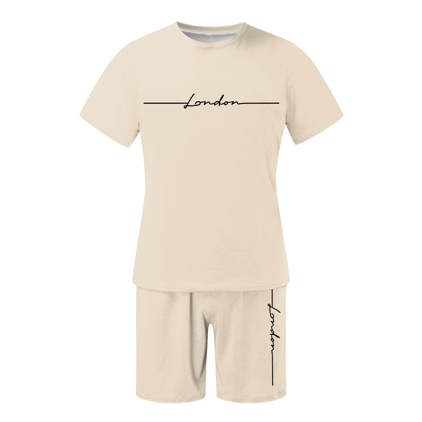 Conjunto de chándal de verano para hombre, de 2 piezas, con camiseta de gran tamaño y pantalones cortos, chándal deportivo, cómodo, transpirable, ropa de calle