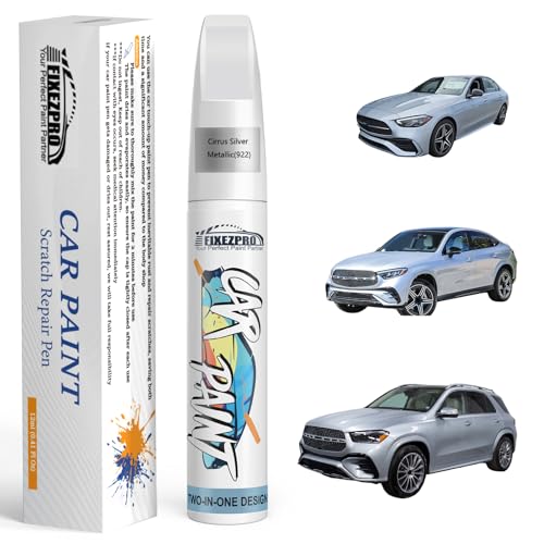 Image of 922 Cirrus Silver Metallic Car Touch Up Paint for Mercedes-Benz, Color Match Auto Paint Repair Pen,Professional Car Scratch Repair Remover Pen Quick & Easy to Use