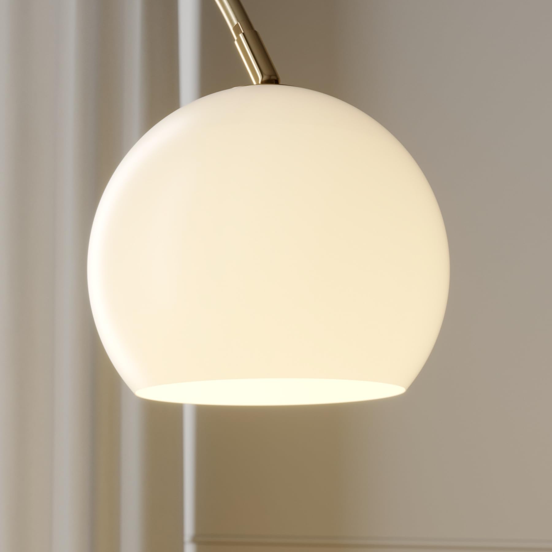 Lindby Stehlampe Metall messing, Bogenlampe mit Fußschalter 1x E27 ohne Leuchtmittel Leselampe Standlampe Wohnzimmer Stehleuchte Wohnzimmerlampe