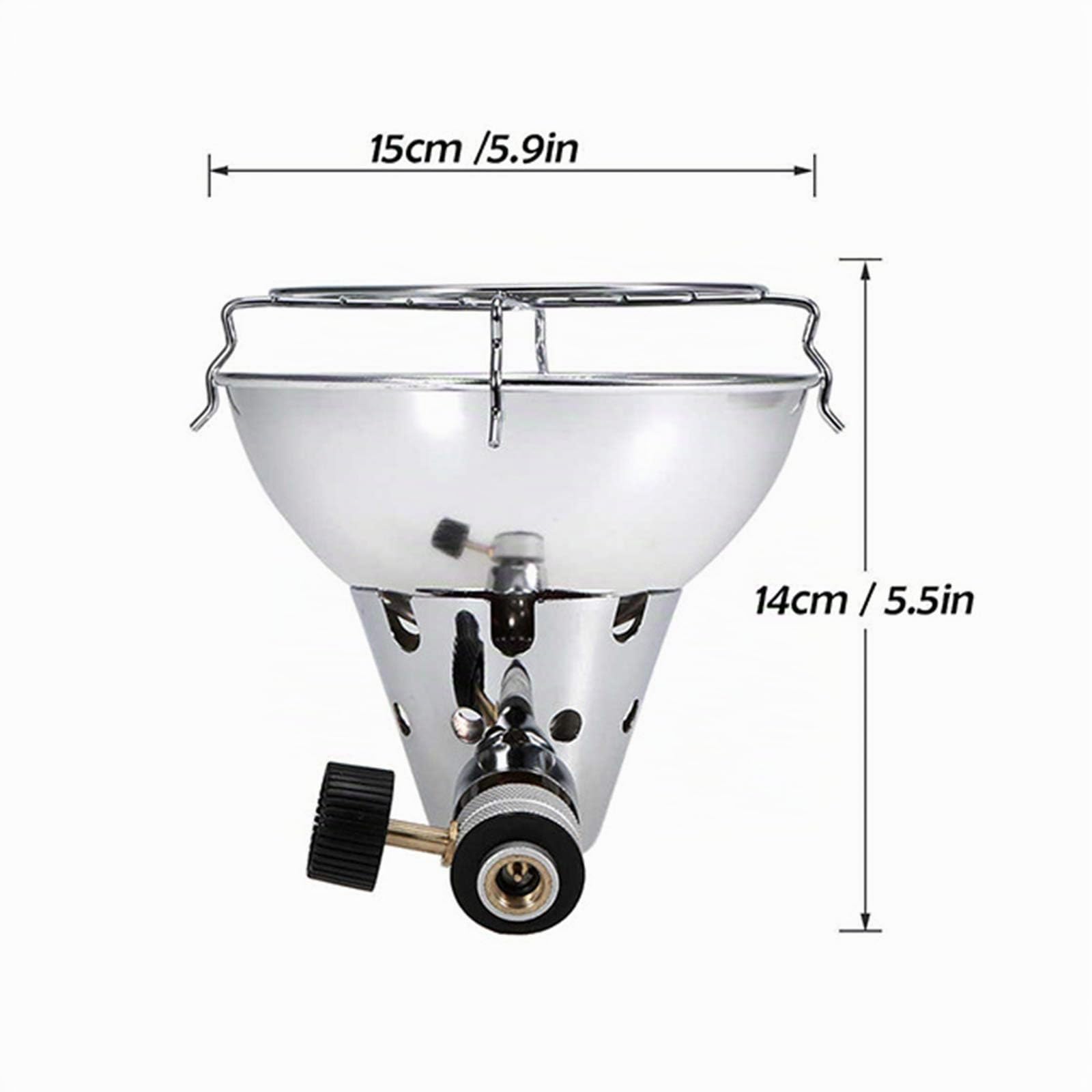 Wallfire Réchauffeur à gaz de camping, Mini Réchauffeur portable avec support ajustable et sac de rangement Réchauffeur de tente de pêche de chasse pour l'hiver Backpacking Picnic Hiking Traveling