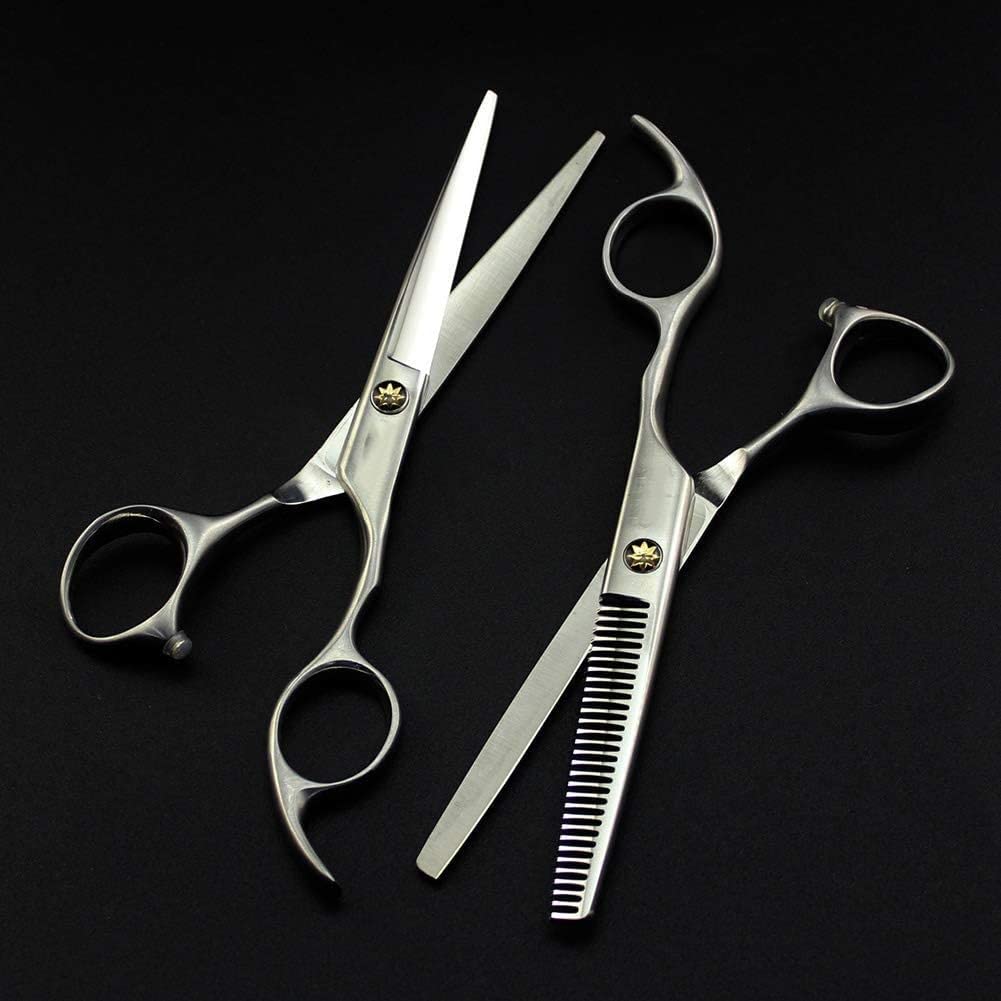 Tijeras De Peluquería,Tijeras De Peluquería Tijeras De Peluquería,Tijeras De Corte De Pelo Set De Corte De Pelo,Acero Inoxidable con Estuche De Cuero Corte De Pelo Profi