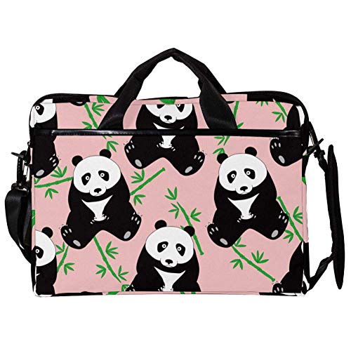 Funda bandolera de panda para ordenador de 15,4": protección acolchada y estilo único
