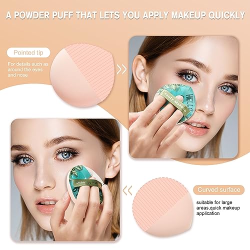 FERYES Large Teardrop Powder Puff for Powder Foundation & Concealer, Makeup Setting - Makeup Puff for Loose Powder Cosmetics, 2 PCS - Image 3