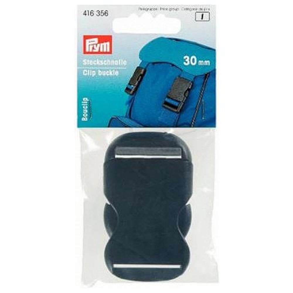 Prym - Strong Plastic (30mm) Black Buckle Clip - 1 Unit