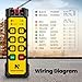 NEWTRY Wireless Crane Remote, 12V 6 Button Industrial Crane Controller Hoist Truck Remote 984FT Electric Lift Switch with Indicator System