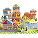 deAO Blocchi da Costruzione in Gommapiuma Set di 114 Pezzi Progetta la Tua Città Giocattolo di Apprendimento Creativo per Bambini Metropoli Multicolore Cubi di Colore