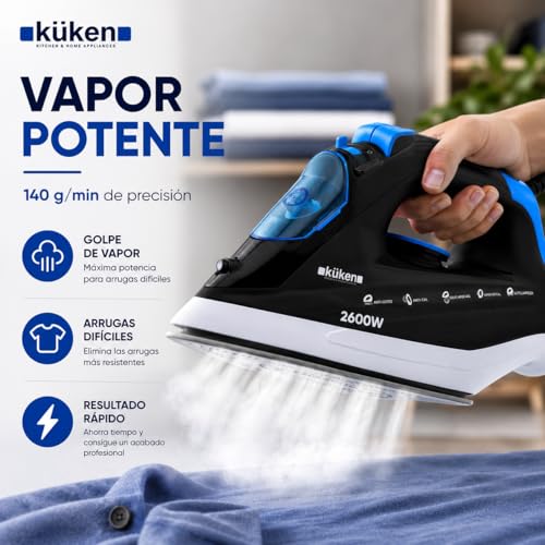 Küken 36089 Fer À Repasser Fer À Repasse À Sec Semelle En Acier Inoxydable - vue 5