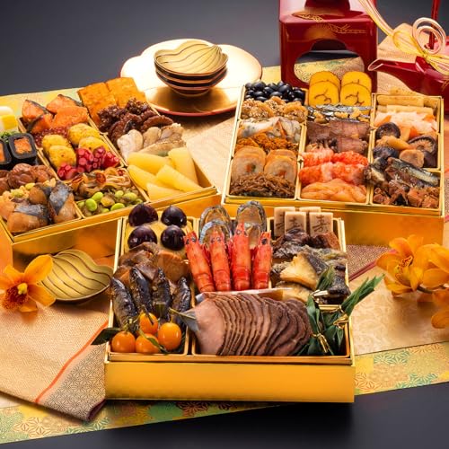 博多久松 本格和風創作料亭おせち 宝寿箱 特大8寸3段重 全45品 お届け日(2025年12月29日)着