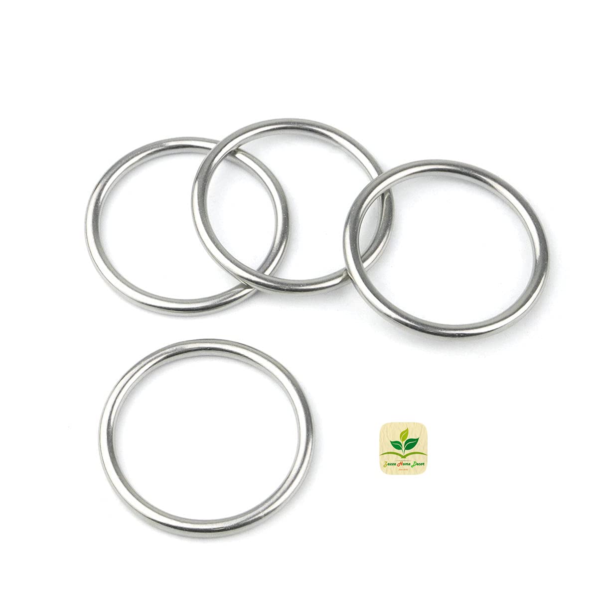 zazza home decor Zazza Home Decor- Macrame Smooth Welded 304 Stainless Steel O-Ring for Camping Belt, Dog Leashes, Luggage Accessories (4mm×40mm ID) 15 PCS Smooth Welded Round Rings-picture-50