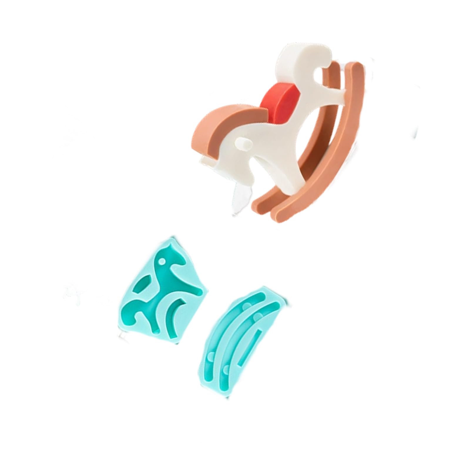 NVOQILIN Horse Shape Silicone Multipurpose for Resin Casting Soap Gypsum Figurine Small Horse Elastomer Cast