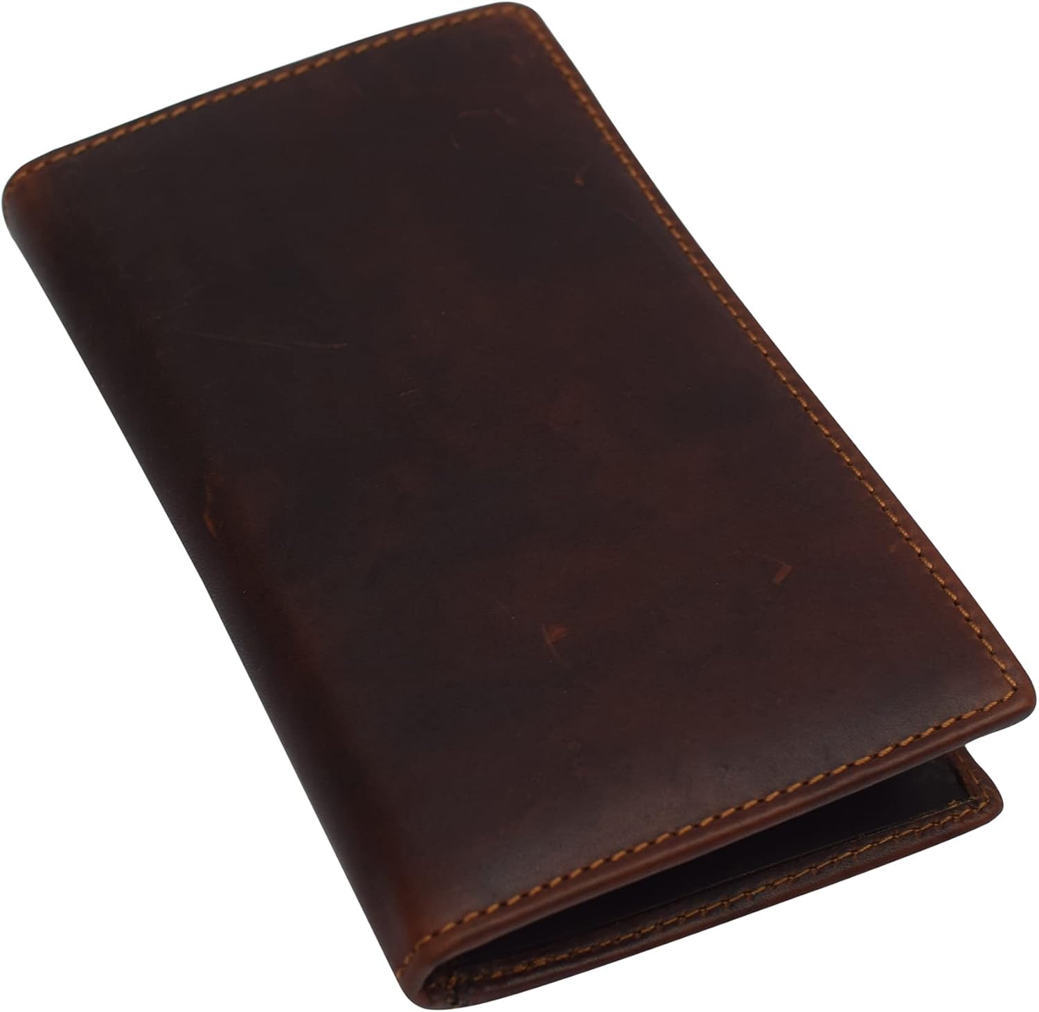 Marshal Bifold Leather RFID Blocking Wallet For Men & Women | Genuine Leather Holder With 19 Slots, 2 Bill Compartments & ID Window | For Credit/Debit Cards, Money & More (Cazoro Brown)