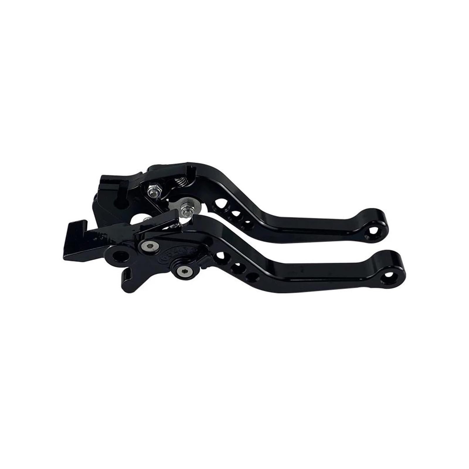 Handlebar Clutch Brake Universal Motorcycle Adjustable Clutch Brake Handle Alloy CNC Dual Disc Lever Pull Rod Drum Horn Accessories Adjustable Clutch Leve(C)