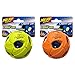 Nerf Perro Mediano Bola de Golpe de LED Luminoso Verde & Naranja Perro Juguete (2 Unidades)