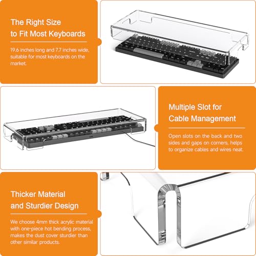 Beego Protector Acrílico Transparente para Teclado Mecánico 2PCS miniatura 5