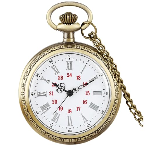 Image of Vintage Quartz Pocket Watches for Men with Chains, Analog Pocket Watch for Women, Gifts for Dad /Grandpa Gifts for Him for Birthday