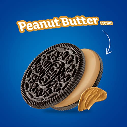 Image of OREO Peanut Butter Creme Chocolate Sandwich Cookies, Family Size, 17 oz (Pack of 3)