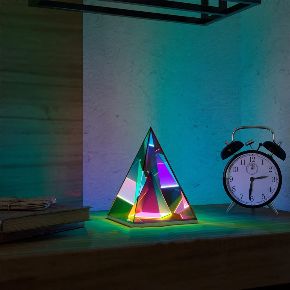 Luce Notturna a cubo a LED Senza Fili, Lampada Decorativa acrilica a LED Lampada d'atmosfera, Illuminazione Ambientale, Luce Notturna per Ragazze per Bambini(Size:19 * 19 * 25cm)