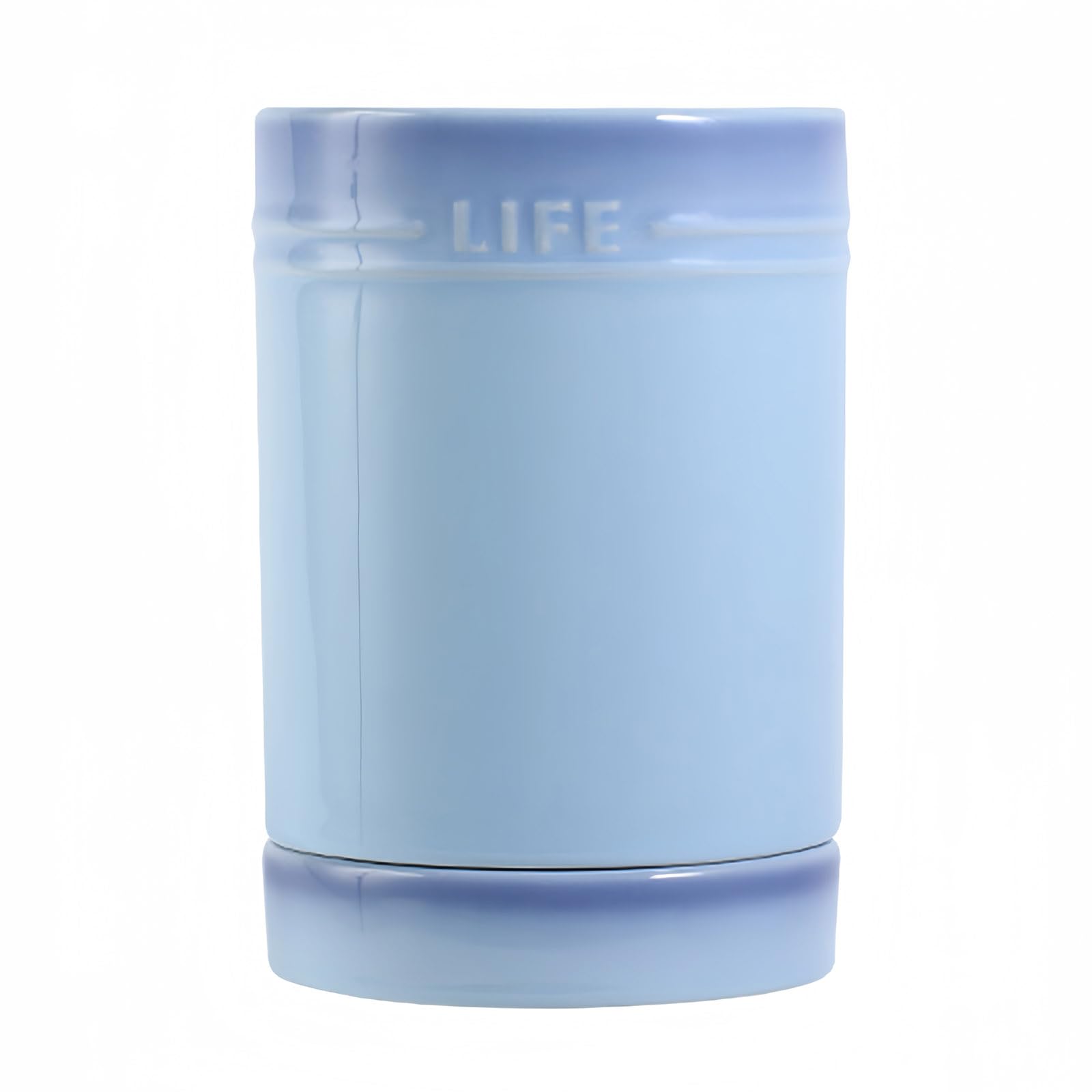 Dowbom Blue Kitchen Utensil Holder For Countertop, Ceramic Cooking Utensil Crock, Cutlery And Chopstick Holder For Kitchen (, 4")
