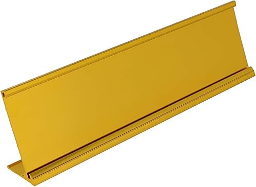 Miniatura 7 de ExcelMark Soporte de placa de identificación de aluminio de 2 x 8 pulgadas para escritorio, soporte de letrero de puerta de negocios de oficina,