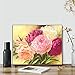Kimily DIY Paint by Numbers for Adults Kids Flower Peony Paint by Numbers DIY Painting Acrylic Paint by Numbers Painting Kit Home Wall Living Room Bedroom Decoration Peony Flowers