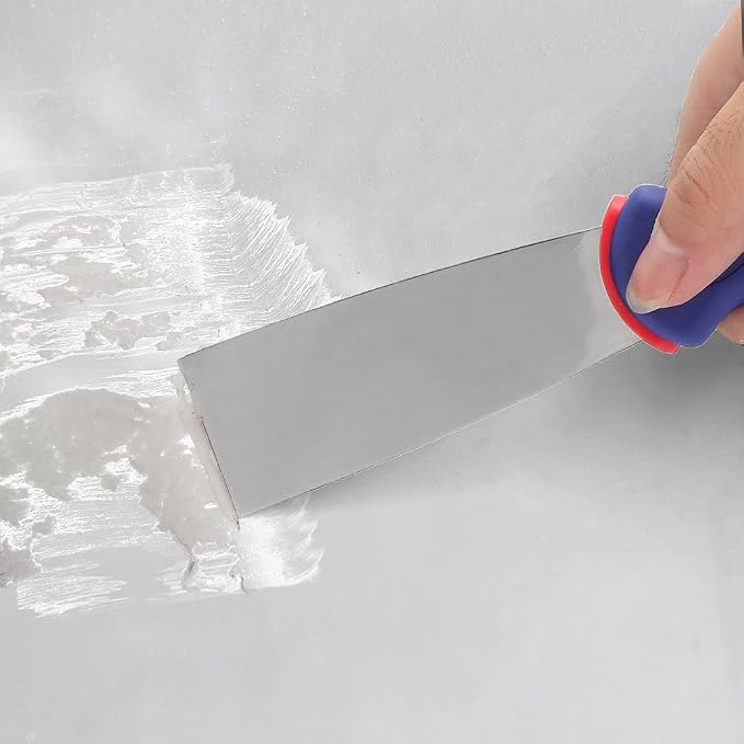 Set de 4 Espátulas de Acero inoxidable WORKPRO | Incluye 1.5", 3", 4" y 6" para masilla, enlucido, cinta y raspado de pintura miniatura 7