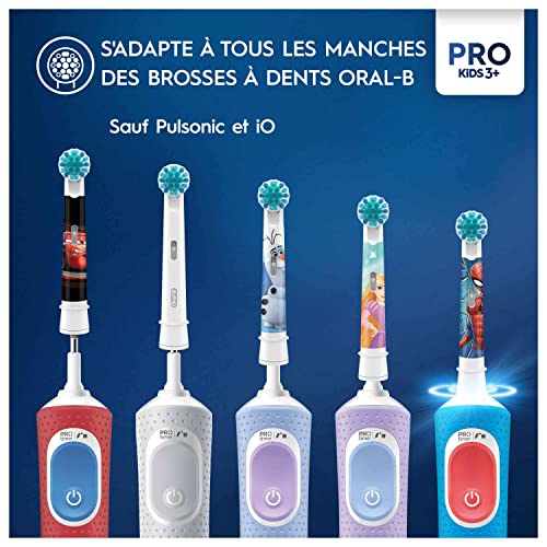 Oral-B Pro Kids Aufsteckbürsten für elektrische Zahnbürsten, Spiderman, 4 Stück, für sanftes Bürsten