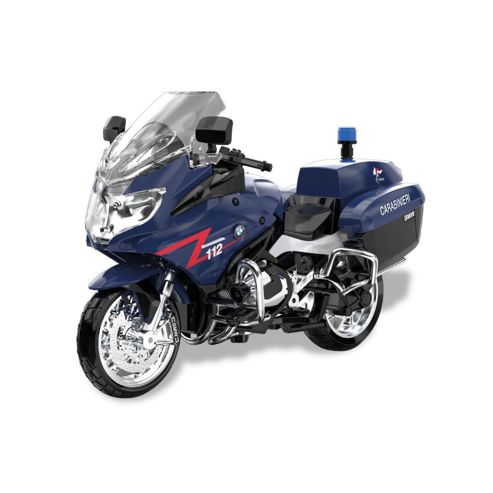 ODS - Silver Wheel - Moto Carabinieri a Ruote Libere in Die Cast, BMW R1250 Scala 1:18, Licenza BMW e Carabinieri, Età Consigliabile 3+