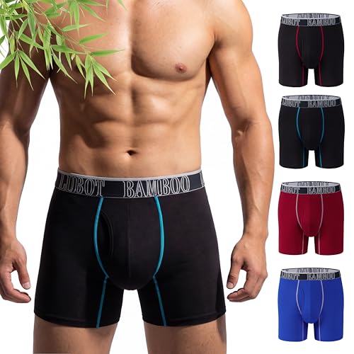 Bóxers de bambú para hombre LUBOT dile adiós a las rozaduras y al sudor pack de 4