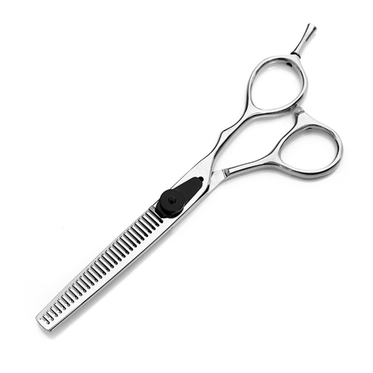 PACKOVE Tijeras de Peluquería Profesionales, 2 Piezas, Metal Plata, Diseño de Agarre Fácil, para Cortar el Pelo en Salones y Mascotas