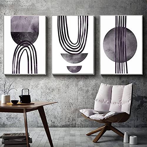 Art mural pour chambre moderne avec affiches géométriques 3x