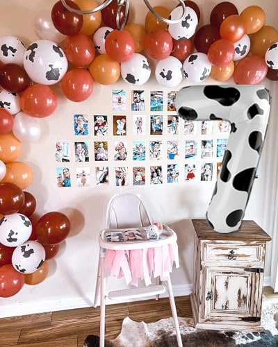 Cow Print Number 16 Balloon 40 inch, 16 Number Balloons, 16th Cow Farm Barnyard theme Birthday Decorations for Girls Boys Kids, 16 Year Old Party Supplies - 6