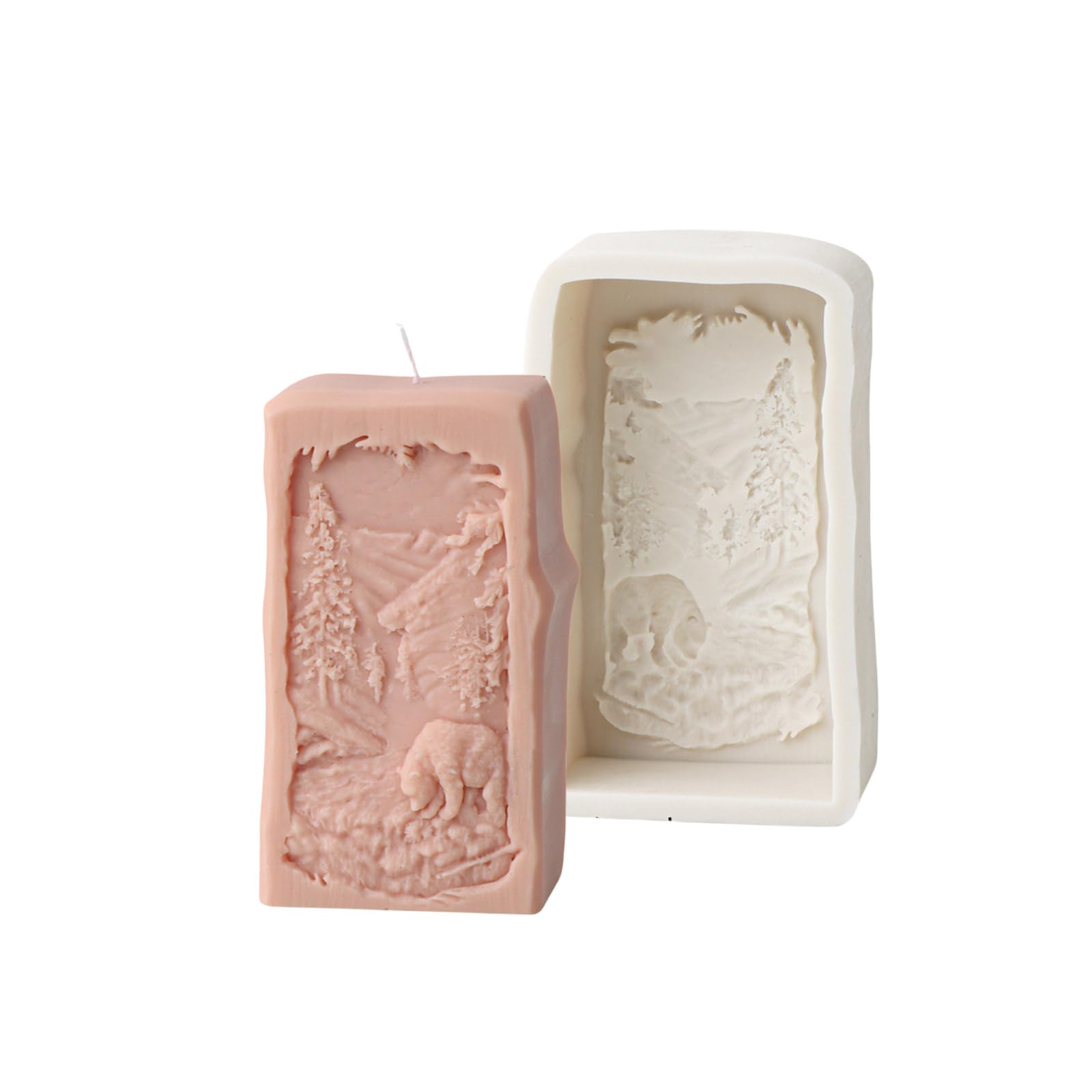 Jazuaiao Embossed Silicone Molds for Soap Gypsum Decoration Craft Plaster Silicone Molds for Epoxy Resin Soap