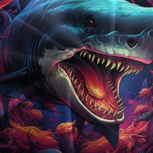 Housse de couette requins imprimée 3D en microfibre douce et zippée INTCHE - 7
