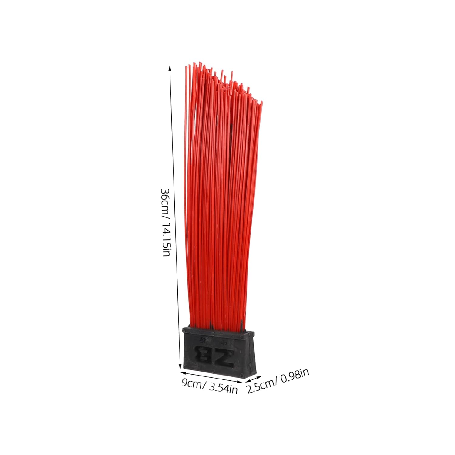 4pcs Heavy Duty Outdoor Cleaning Broom Red Broom Head Replacement for Sweeper Vehicle