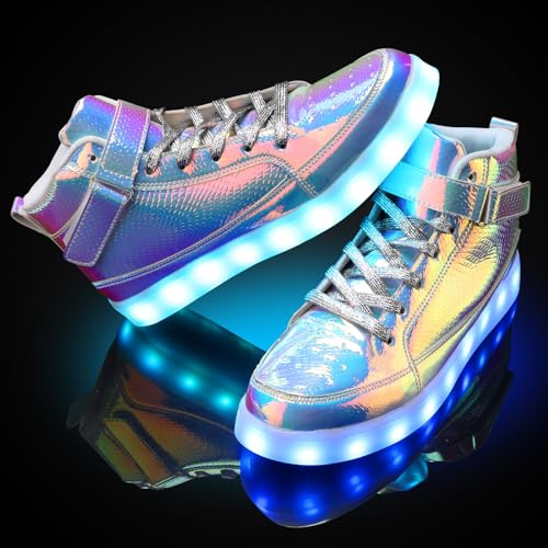 Kunwfnix 04-KSXZ-0447-US-PL-36 Light Up Shoes Men Women Led Shoes High Top Adult Light Up Sneakers Glow In The Dark Shoes thumb #2