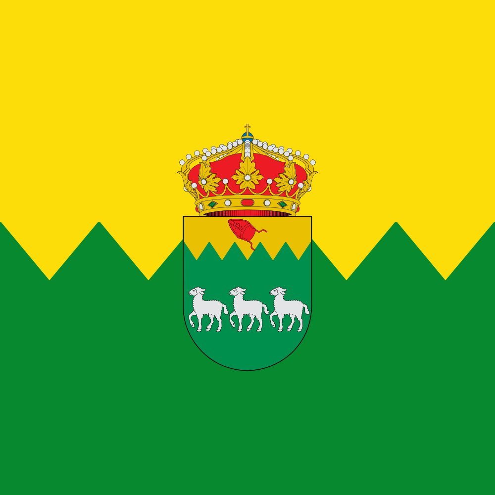 Drapeau large Sanchorreja municipal de forme carrée en tissu résistant pour mât