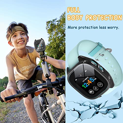 Ottpluscase 2 Pack Clear Case For Gizmo Watch 3 Screen Protector With 9H Tempered Glass, Gizmo 3 Screen Protector Case For Kids, Overall Protective Touch Sensitive Cover For Verizon Gizmo Watch 3 #TOP2