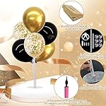 TONIFUL 4 Set Black Gold Balloon Centerpieces for Table,Balloon Stand Kit for Black Gold Party Decor 40th 50th 60th 70th Birthday Decorations Anniversary Graduation Decorations 2026 New Year Eve - Image 4